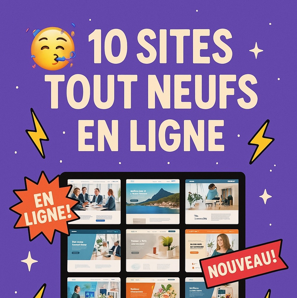 ✅ Nous n'avions pas eu l'occasion (et surtout le temps) de poster ici les dernières actus de l'Agence et notamment les mises en ligne ou refontes de sites. Et donc finalement, d'informer de nos nouveaux clients !